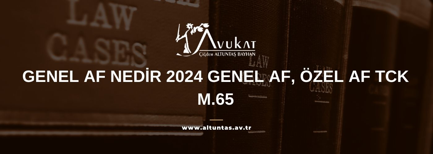 GENEL AF NEDİR 2024 GENEL AF, ÖZEL AF TCK M.65